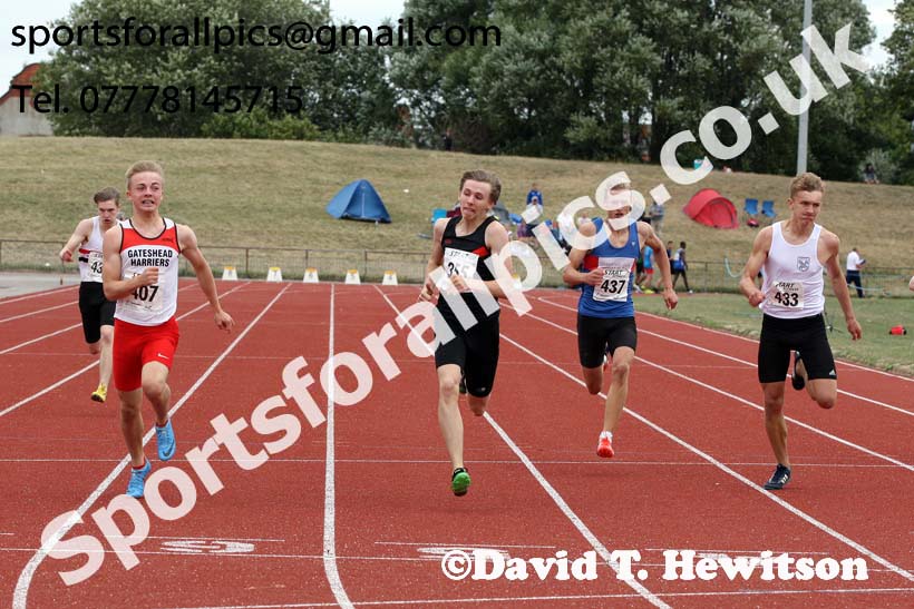 Mens under-17s 200 metres, 2018 Northern Under-17s/U-15s/U-13s Champs., Wavertree Athletics Centre, Liverpool. Photo: David T. Hewitson/Sports for All Pics